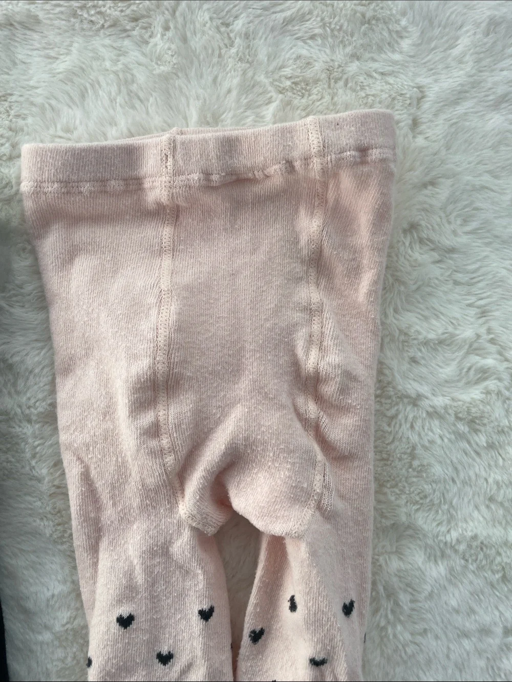 SALE! 50% Off H&M Kids Black and Light Pink Heart Tights - Pair Size 2/4